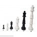 MegaChess Large Chess Set and Large Chess Mat Black and White Plastic 16 inch King B00IK5KCNW